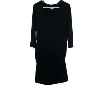 Liz Lange women’s size XL black Maternity midi dress